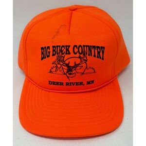 Y2K San Sun Blaze Orange Deer Hunting SnapBack Big Buck Country Deer River MN